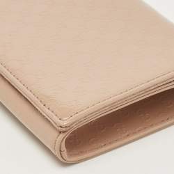 Gucci Beige Microguccissima Patent Leather Small Broadway Clutch