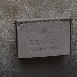 Pre Owned Gucci Beige GG Supreme Canvas and Suede Small Dionysus Shoulder Bag