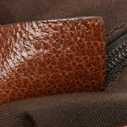 Pre Owned Gucci Navy Blue/Brown GG Denim and Leather Abbey D-Ring Shoulder Bag