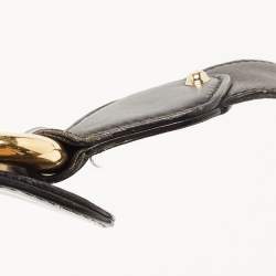 Pre Owned حقيبة غوتشي هورسبيت بيلهام جلد غوتشيسيما سوداء