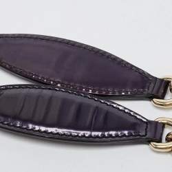 Pre Owned Gucci Purple Guccissima Patent Leather Large Emily Chain Shoulder Bag