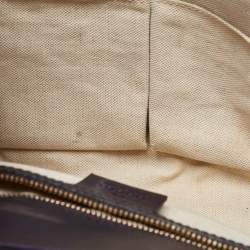 Pre Owned Gucci Purple Guccissima Patent Leather Large Emily Chain Shoulder Bag