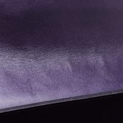 Pre Owned Gucci Purple Guccissima Patent Leather Large Emily Chain Shoulder Bag