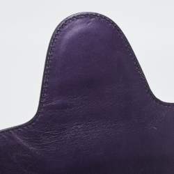 Pre Owned Gucci Purple Guccissima Patent Leather Large Emily Chain Shoulder Bag