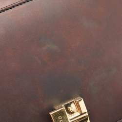 Pre Owned Gucci Black Leather Mini Web Chain Sylvie Crossbody Bag