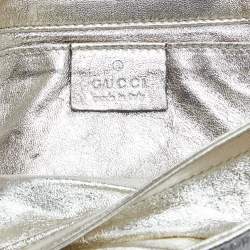 مملوكة مسبقًا Gucci Metallic Gold Leather Hysteria Clutch Bag