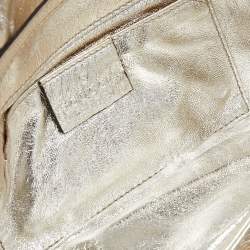 مملوكة مسبقًا Gucci Metallic Gold Leather Hysteria Clutch Bag