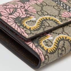 Gucci Multicolor GG Supreme Canvas Bengal Flap Long Wallet