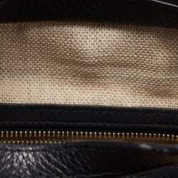 Pre Owned Gucci Beige/Blue Canvas and Leather Classic Tote