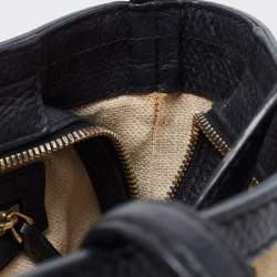 Pre Owned Gucci Beige/Blue Canvas and Leather Classic Tote