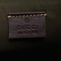 Pre Owned Gucci Beige/Brown GG Supreme Canvas and Leather Diaper Messenger Bag