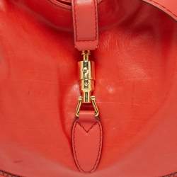 مملوكة مسبقًا Gucci Red Leather Medium New Jackie Hobo