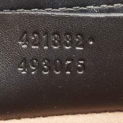 Pre Owned Gucci Black Leather Small Web Sylvie Shoulder Bag
