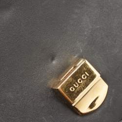 Pre Owned Gucci Black Leather Small Web Sylvie Shoulder Bag