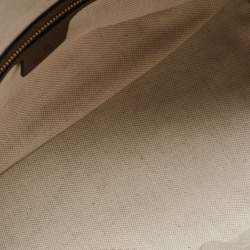 Pre Owned Gucci Beige/Gold GG Canvas and Leather Shoulder Bag