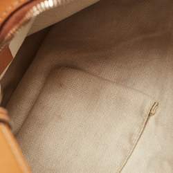 Pre Owned Gucci Tan/Beige GG Canvas and Leather Horsebit Heritage Hobo