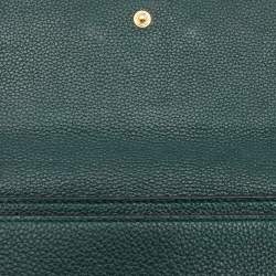 Pre Owned Gucci Green Leather Zumi Wallet
