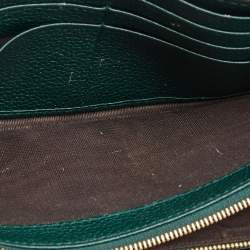 Pre Owned Gucci Green Leather Zumi Wallet