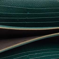 Pre Owned Gucci Green Leather Zumi Wallet