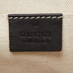 Pre Owned Gucci Black Leather Large Dionysus Bamboo Top Handle Bag