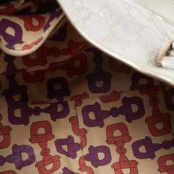 مملوكة مسبقًا Gucci Silver Guccissima Leather Medium Abbey Hobo