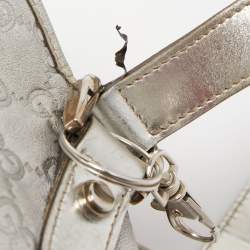 مملوكة مسبقًا Gucci Silver Guccissima Leather Medium Abbey Hobo