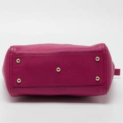 Pre Owned Gucci Fuchsia Pebbled Leather Soho Tote