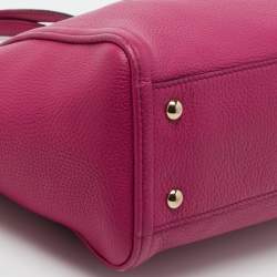 Pre Owned Gucci Fuchsia Pebbled Leather Soho Tote