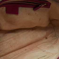 Pre Owned Gucci Fuchsia Pebbled Leather Soho Tote