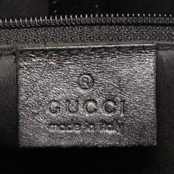 مملوكة مسبقًا Gucci Black Nylon and Leather Jackie O Tote