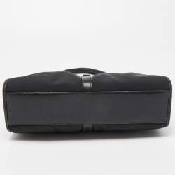 مملوكة مسبقًا Gucci Black Nylon and Leather Jackie O Tote