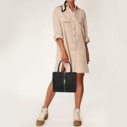 مملوكة مسبقًا Gucci Black Nylon and Leather Jackie O Tote