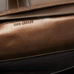 Gucci Bronze Guccissima Leather Charm Flap Continental Wallet