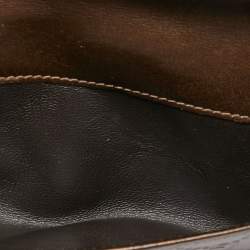 Gucci Bronze Guccissima Leather Charm Flap Continental Wallet