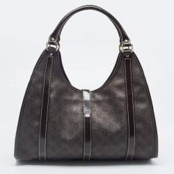 مملوكة مسبقًا Gucci Brown GG Supreme Canvas and Leather Jackie O Hobo