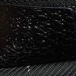 Pre Owned Gucci Black GG Canvas and Leather Crossbody Bag