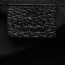 Pre Owned Gucci Black GG Canvas and Leather Crossbody Bag