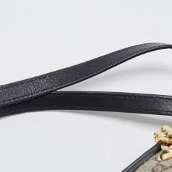 Gucci Beige/Navy Blue GG Supreme Canvas Padlock Medium Shoulder Bag