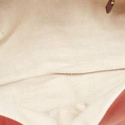 Pre Owned Gucci Maroon Leather and Fur Smilla Tote