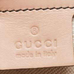 Pre Owned Gucci Beige/Pink GG Canvas And Leather Large Emily Chain Shoulder Bag