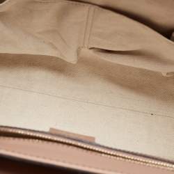 Pre Owned Gucci Beige/Pink GG Canvas And Leather Large Emily Chain Shoulder Bag