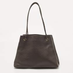 Pre Owned Gucci Brown Leather Gifford Tote