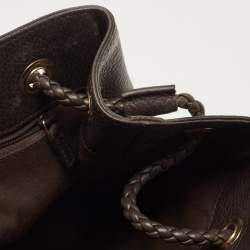 Pre Owned Gucci Brown Leather Gifford Tote