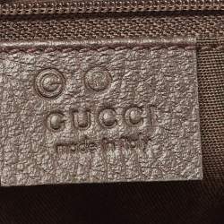 Pre Owned Gucci Brown Leather Gifford Tote