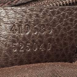 Pre Owned Gucci Brown Leather Gifford Tote