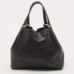 Pre Owned Gucci Black Leather Small Soho Tote