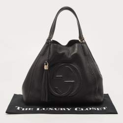Pre Owned Gucci Black Leather Small Soho Tote