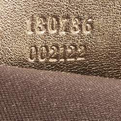 Pre Owned Gucci Brown/Gold GG Canvas and Leather Medium Abbey Hobo