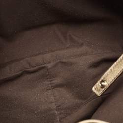 Pre Owned Gucci Brown/Gold GG Canvas and Leather Medium Abbey Hobo