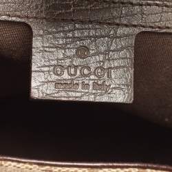 Pre Owned Gucci Beige/Brown GG Canvas and Leather Junco Shoulder Bag